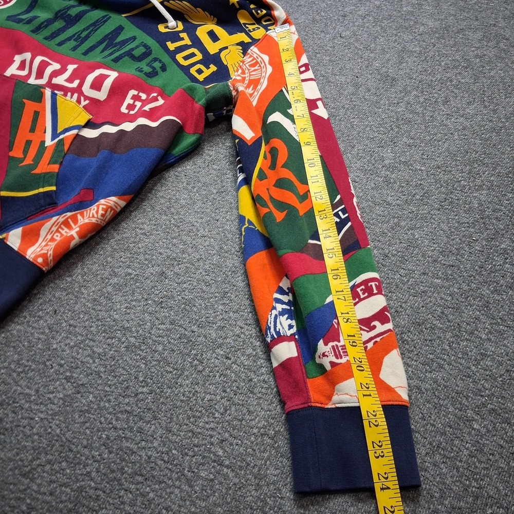 Ralph Lauren Polo Varsity Pennant Print Fleece Sportsman Sweatshirt Hoodie L - Picture 4 of 13